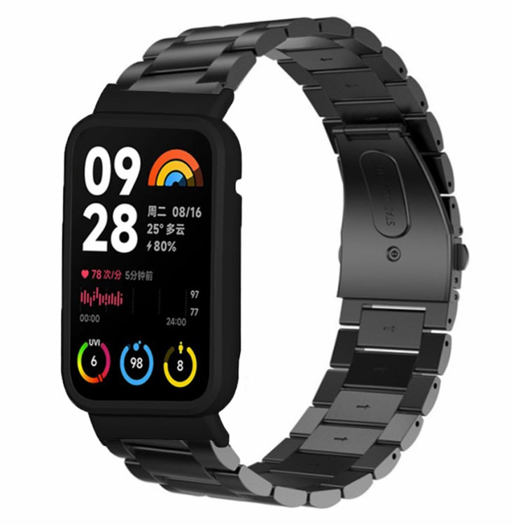 Helt Vildt Smuk Metal Rem passer til Xiaomi Smart Band 8 Pro - Sort#serie_2