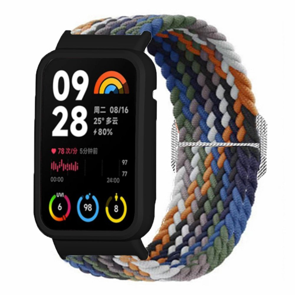 Mega Godt Nylon Rem passer til Xiaomi Smart Band 8 Pro - Sort#serie_13