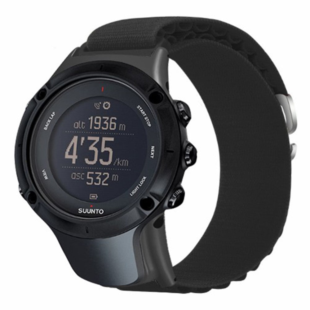 Eminent Nylon Universal Rem passer til Suunto Smartwatch - Sort#serie_8