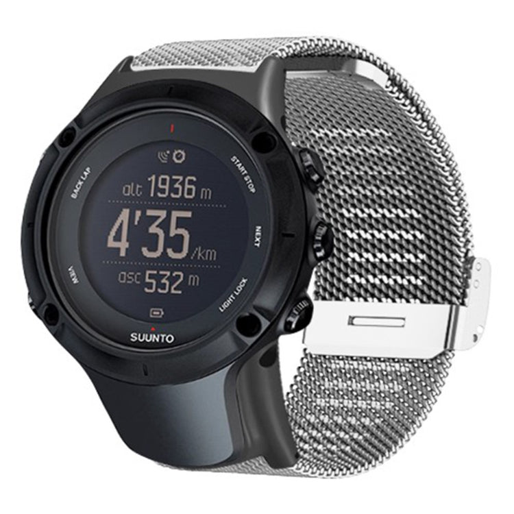 Meget Fint Metal Universal Rem passer til Suunto Smartwatch - Sølv#serie_1