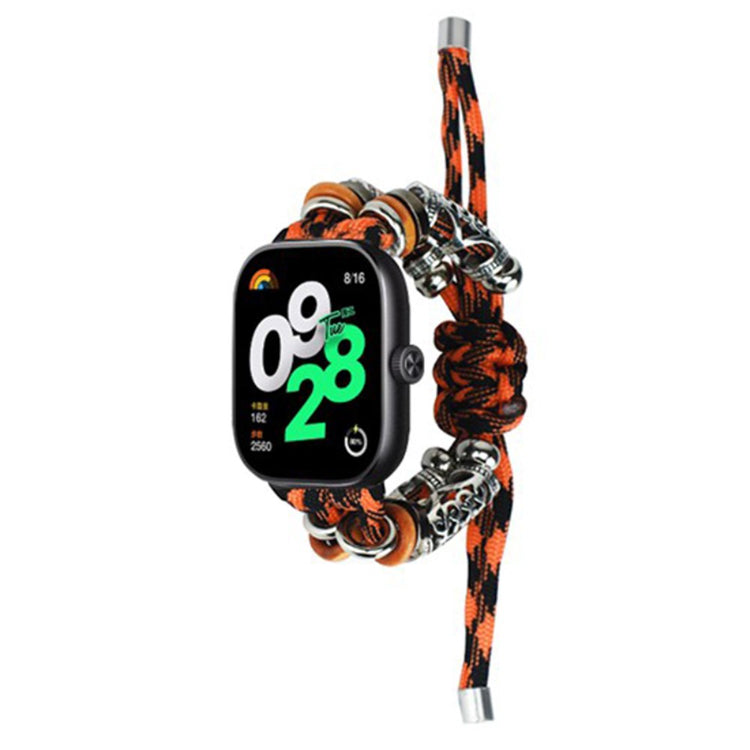 Super Holdbart Sten Og Nylon Rem passer til Xiaomi Redmi Watch 4 - Orange#serie_2