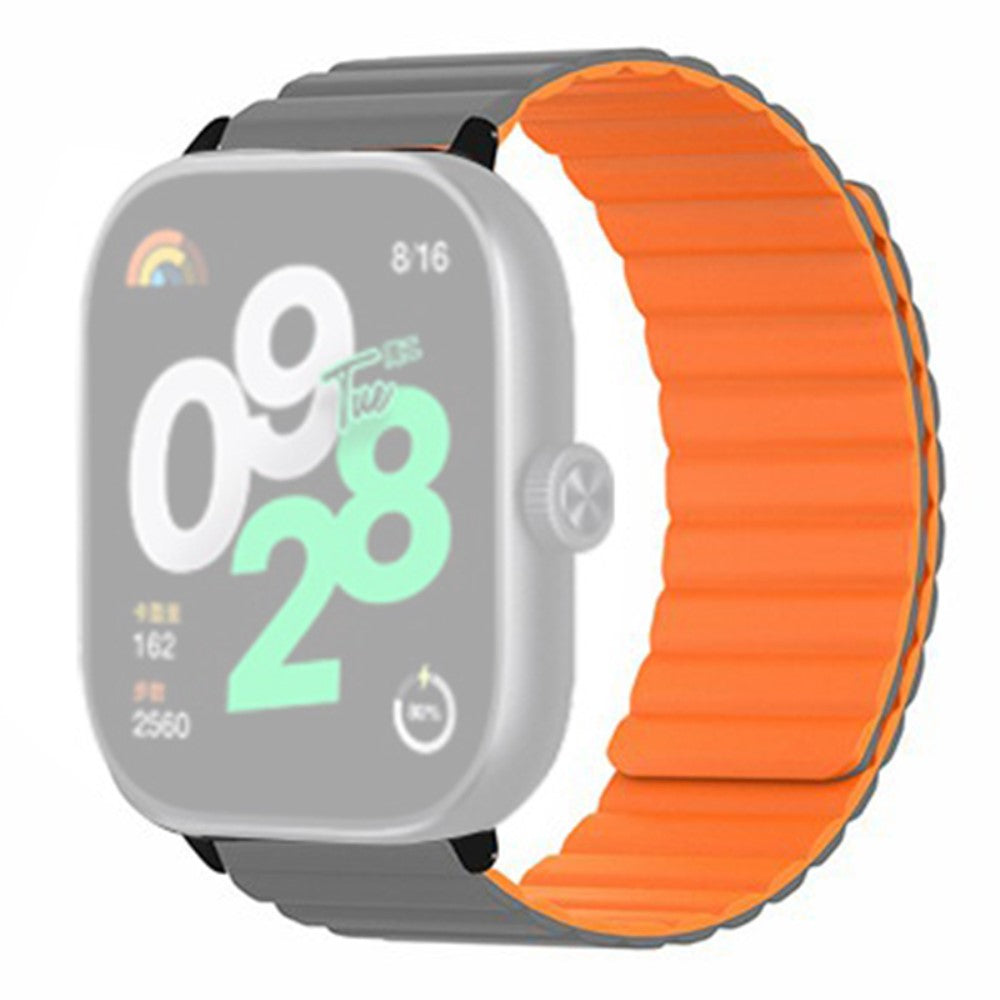 Vildt Skøn Silikone Rem passer til Xiaomi Redmi Watch 4 - Orange#serie_5