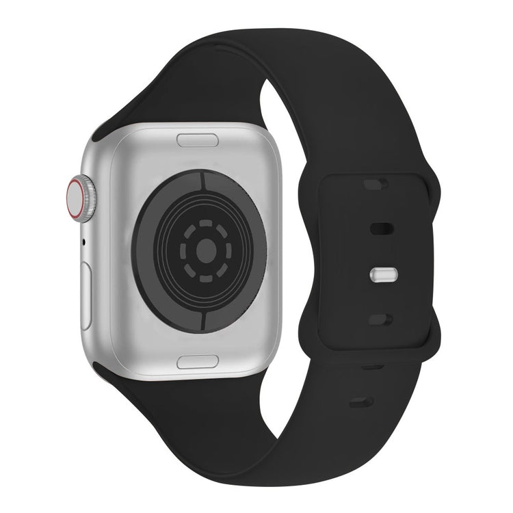 Rigtigt Fint Silikone Universal Rem passer til Apple Smartwatch - Sort#serie_5