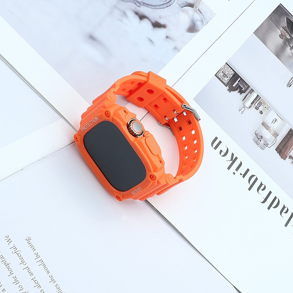 Helt Vildt Flot Silikone Rem passer til Apple Watch Ultra - Orange#serie_1