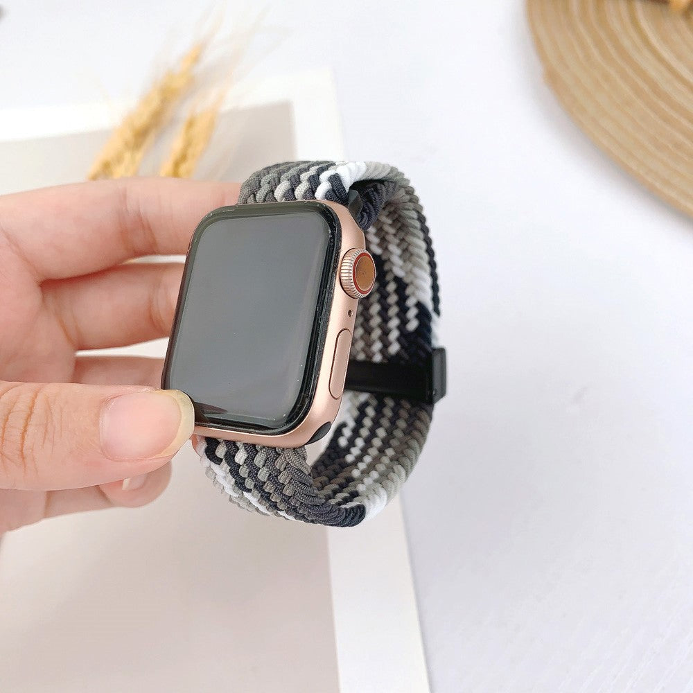 Mega Elegant Nylon Universal Rem passer til Apple Smartwatch - Sølv#serie_5