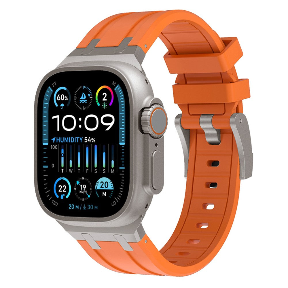 Rigtigt Kønt Silikone Universal Rem passer til Apple Smartwatch - Orange#serie_3