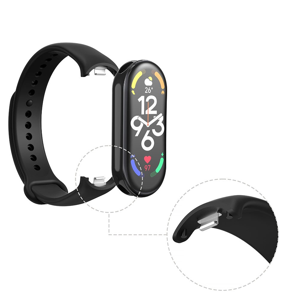 Rigtigt Flot Silikone Rem passer til Xiaomi Smart Band 8 - Hvid#serie_4