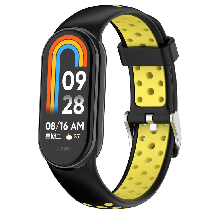 Fremragende Silikone Rem passer til Xiaomi Smart Band 8 - Gul#serie_1