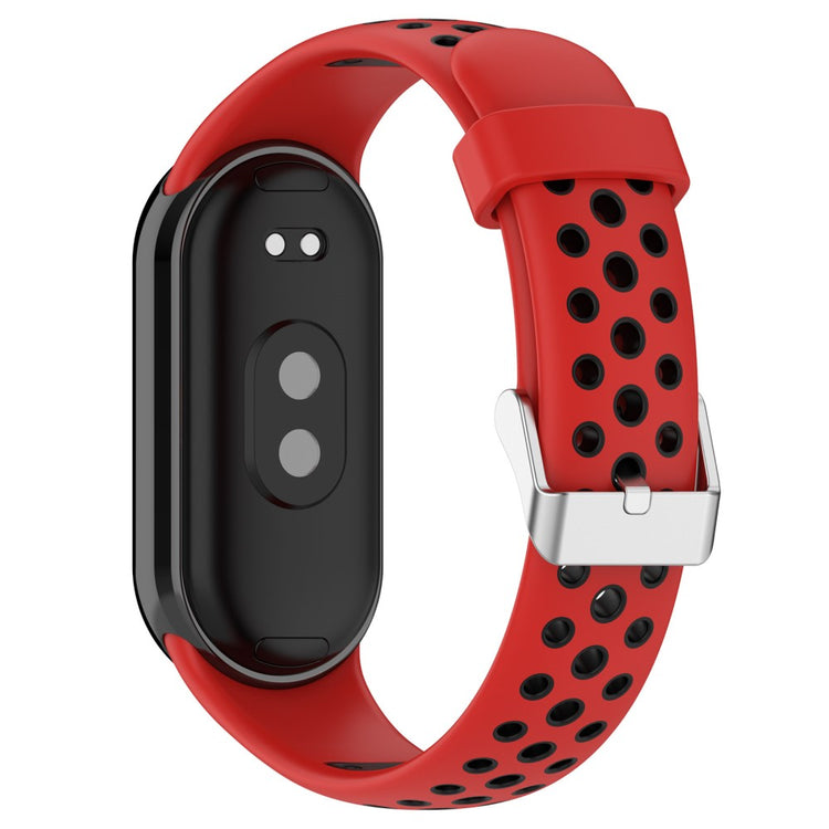 Fremragende Silikone Rem passer til Xiaomi Smart Band 8 - Rød#serie_5