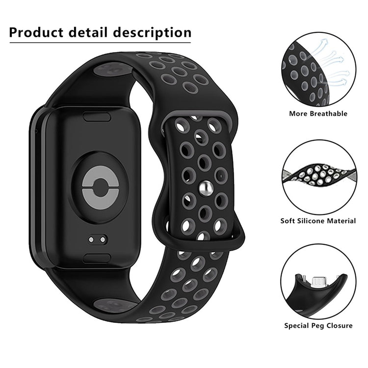 Silikone Universal Rem passer til Xiaomi Smart Band 8 Pro / Xiaomi Redmi Watch 4 - Rød#serie_4