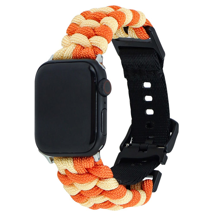 Apple Watch Series 41mm - 40mm - 38mm Universal Nylon Rope Watch Band Dual Color - Orange+Yellow#serie_6