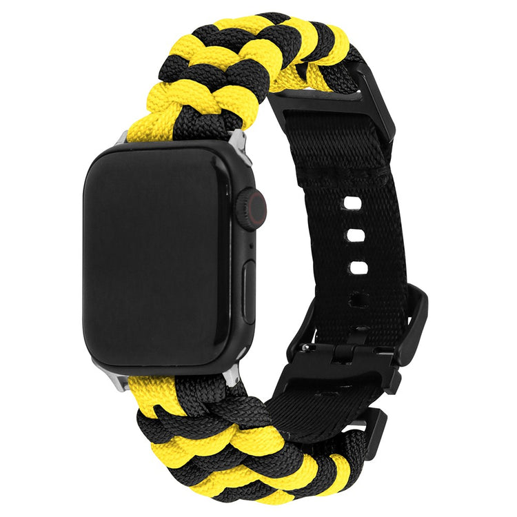 Apple Watch Series 41mm - 40mm - 38mm Universal Nylon Rope Watch Band Dual Color - Yellow+Black#serie_14