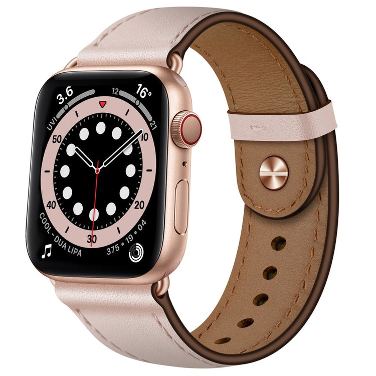 Meget Sejt Ægte Læder Universal Rem passer til Apple Smartwatch - Pink#serie_2