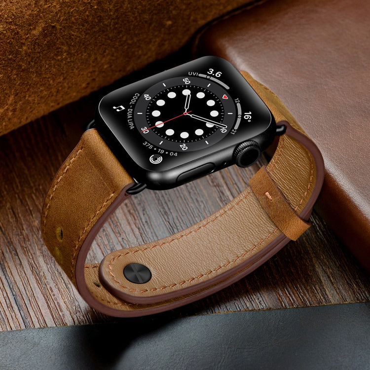 Apple Watch Series 41mm - 40mm - 38mm Universal Wrist Strap - Brown+Black Rivet#serie_6