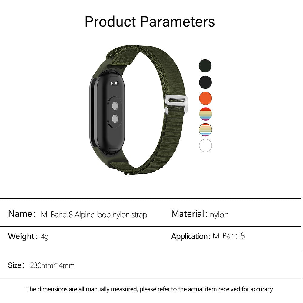 Super Godt Nylon Rem passer til Xiaomi Smart Band 8 - Hvid#serie_6