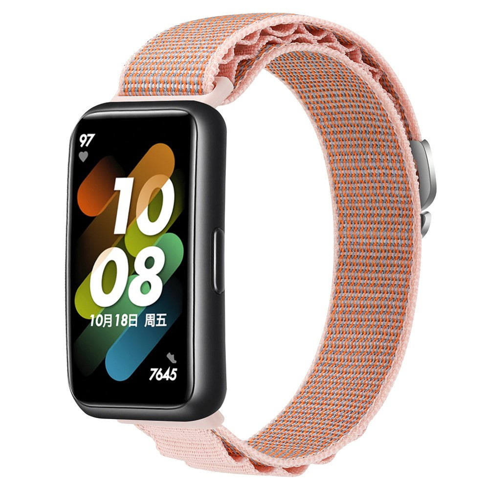 Super Nydelig Nylon Rem passer til Huawei Band 7 - Pink#serie_3