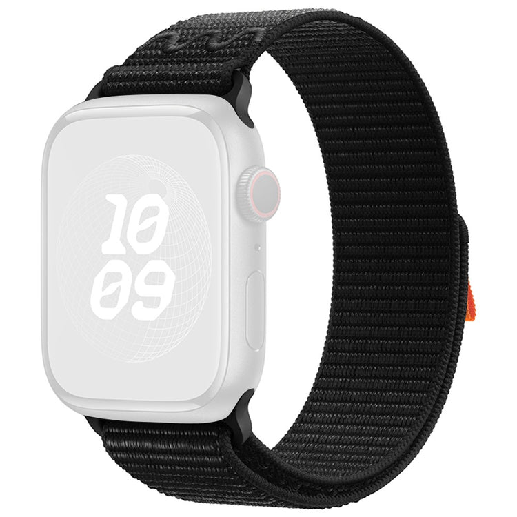 Meget Fed Nylon Universal Rem passer til Apple Smartwatch - Sort#serie_10