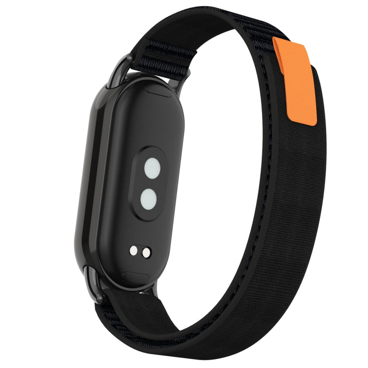 Helt Vildt Flot Nylon Rem passer til Xiaomi Smart Band 8 - Sort#serie_5