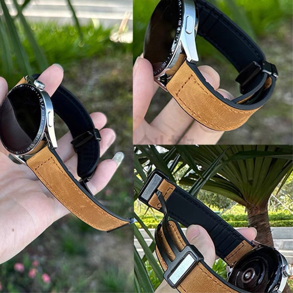 Mega Chill Smartwatch Genuine Leather Universel Strap - Brown#serie_1