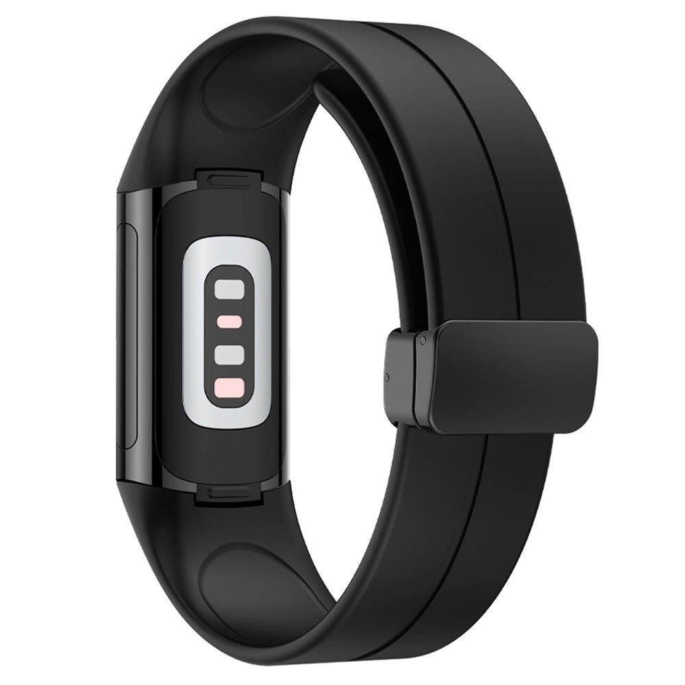 Fitbit Charge 5 / Fitbit Charge 6 Silicone Universel Strap - Black#serie_1