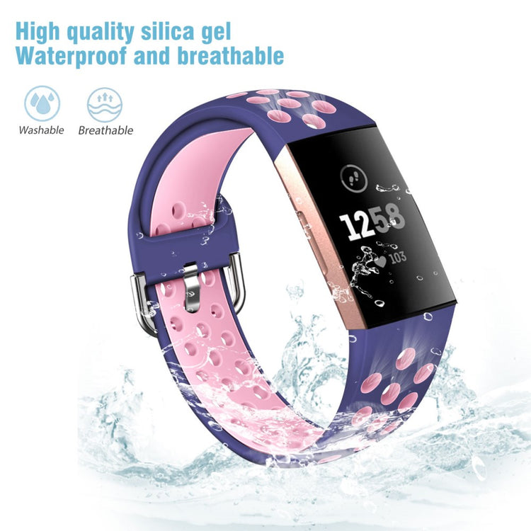 Fitbit Charge 3 / Fitbit Charge 4 Silicone Universel Strap - Pink#serie_17