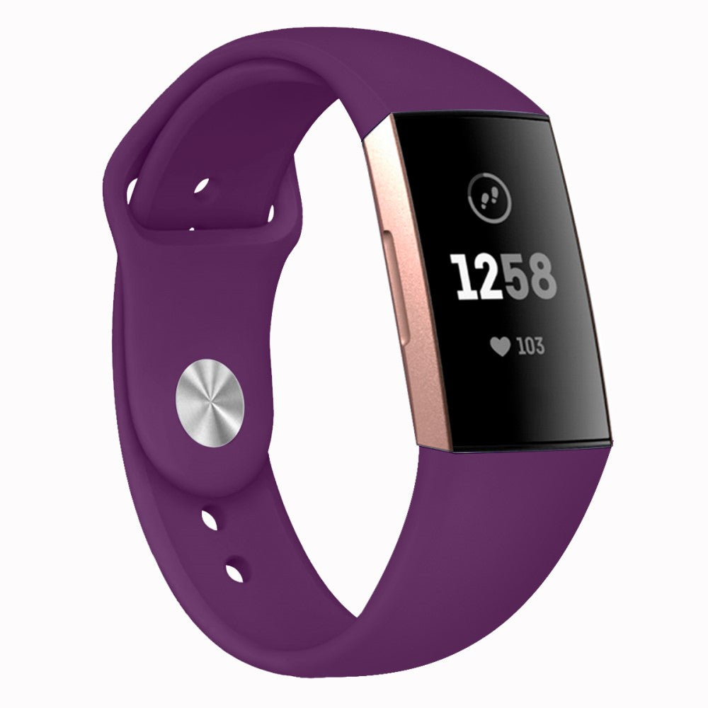 Fitbit Charge 3 / Fitbit Charge 4 Silicone Universel Strap - Purple#serie_12