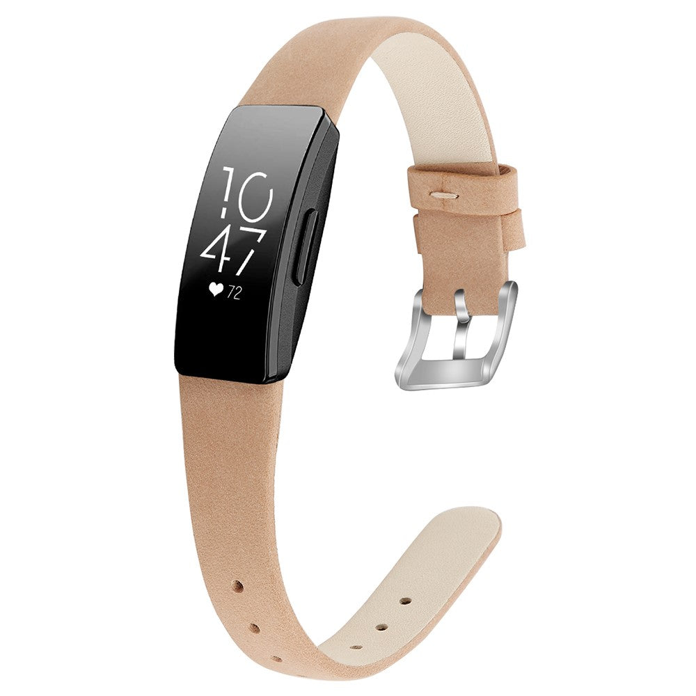 Incredibly Cool Fitbit Inspire 1 Genuine Leather Strap - Brown#serie_7