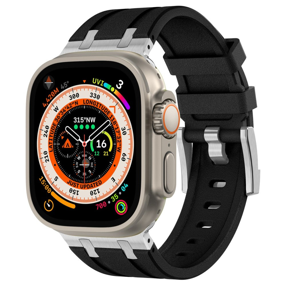 Absolutely Neat Apple Smartwatch Silicone Universel Strap - Black#serie_10