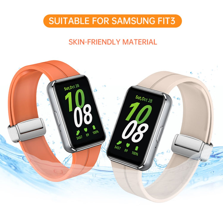 Mega Nice Samsung Galaxy Fit 3 Silicone Strap - White#serie_7