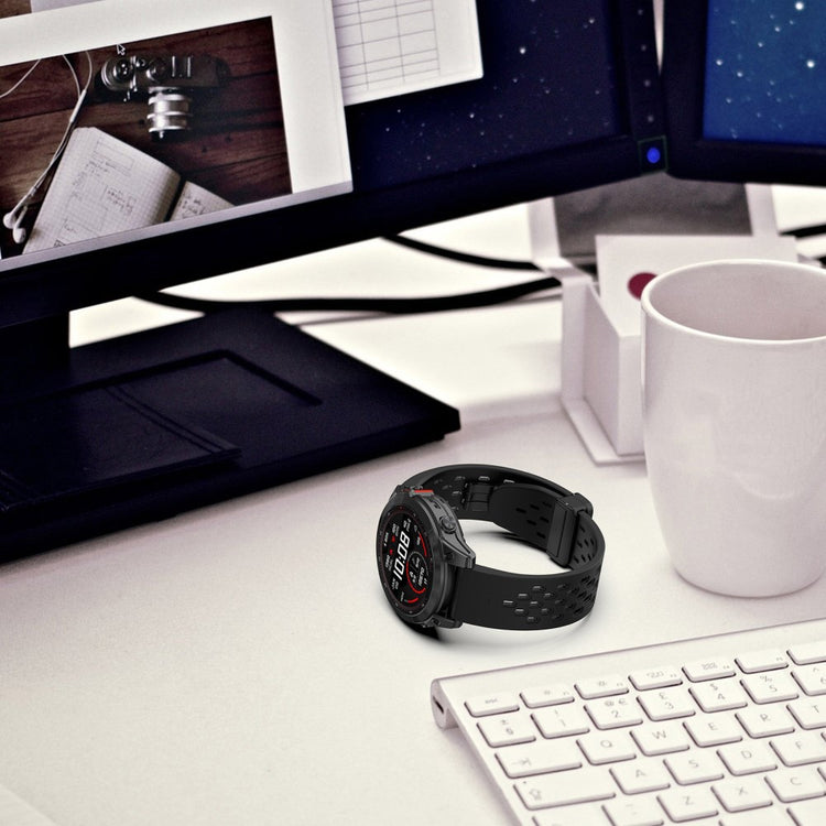 Mega Comfortable Garmin Smartwatch Silicone Universel Strap - Silver#serie_10