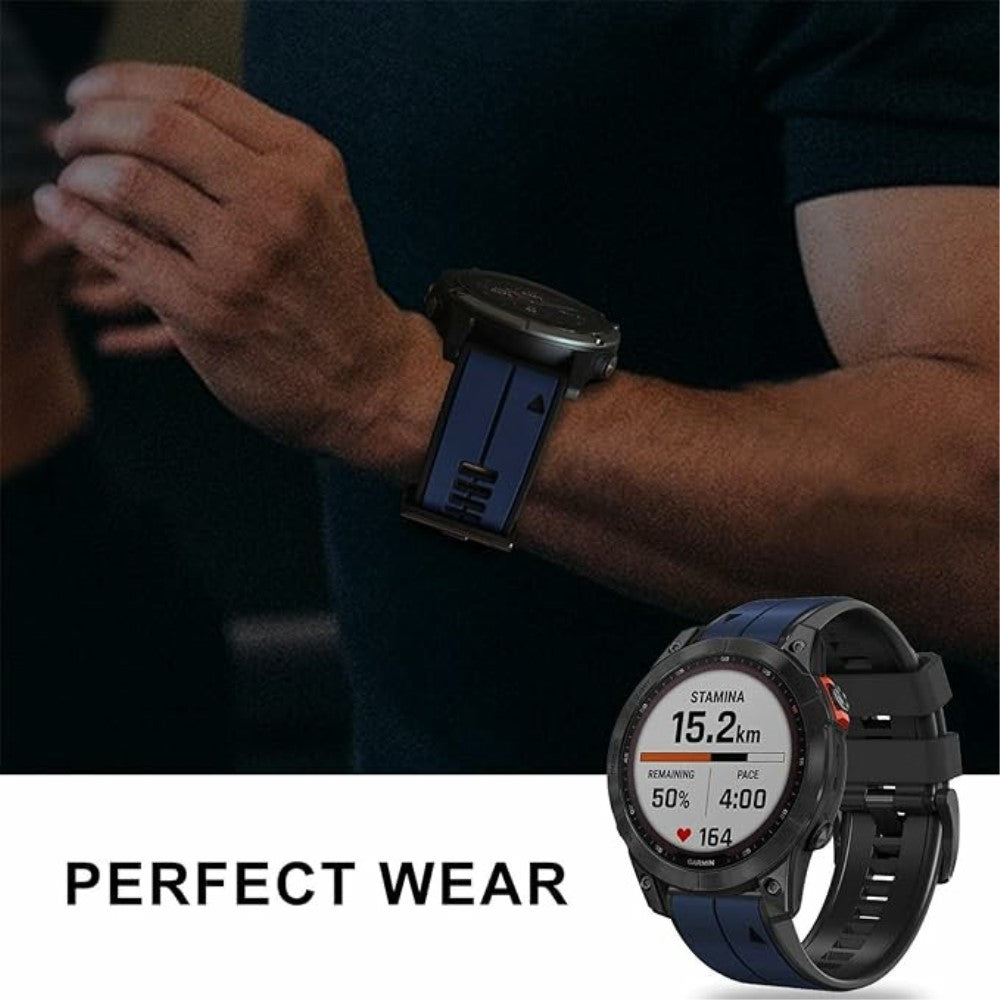 Very Stylish Garmin Smartwatch Silicone Universel Strap - Black#serie_3