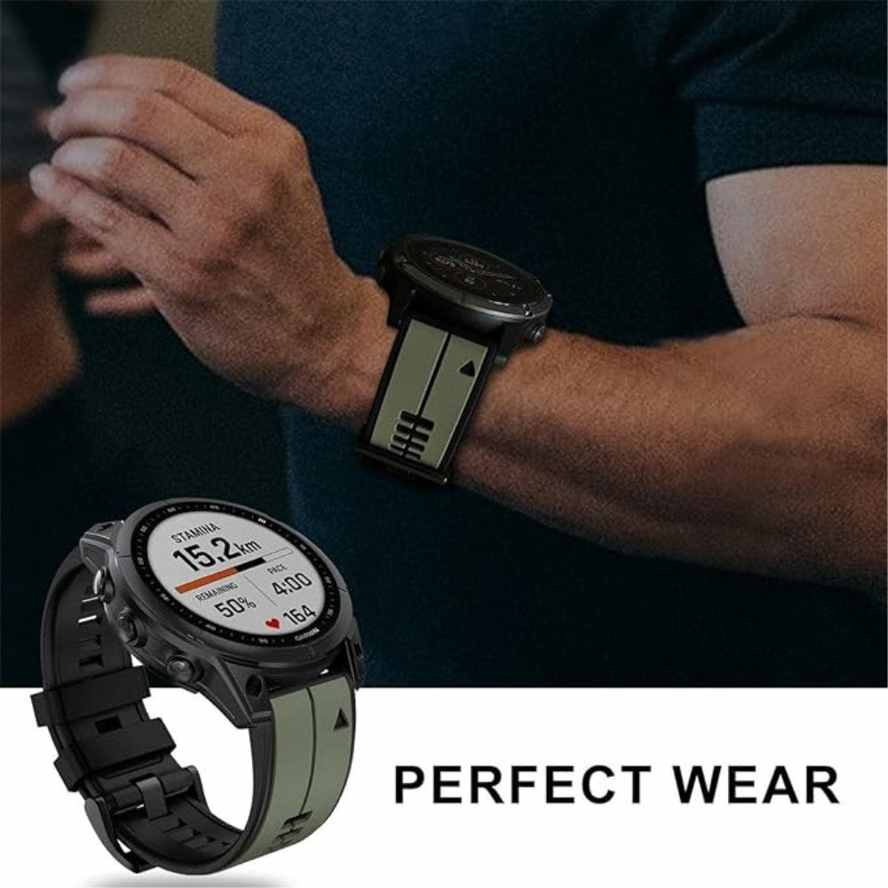 Very Stylish Garmin Smartwatch Silicone Universel Strap - Silver#serie_8