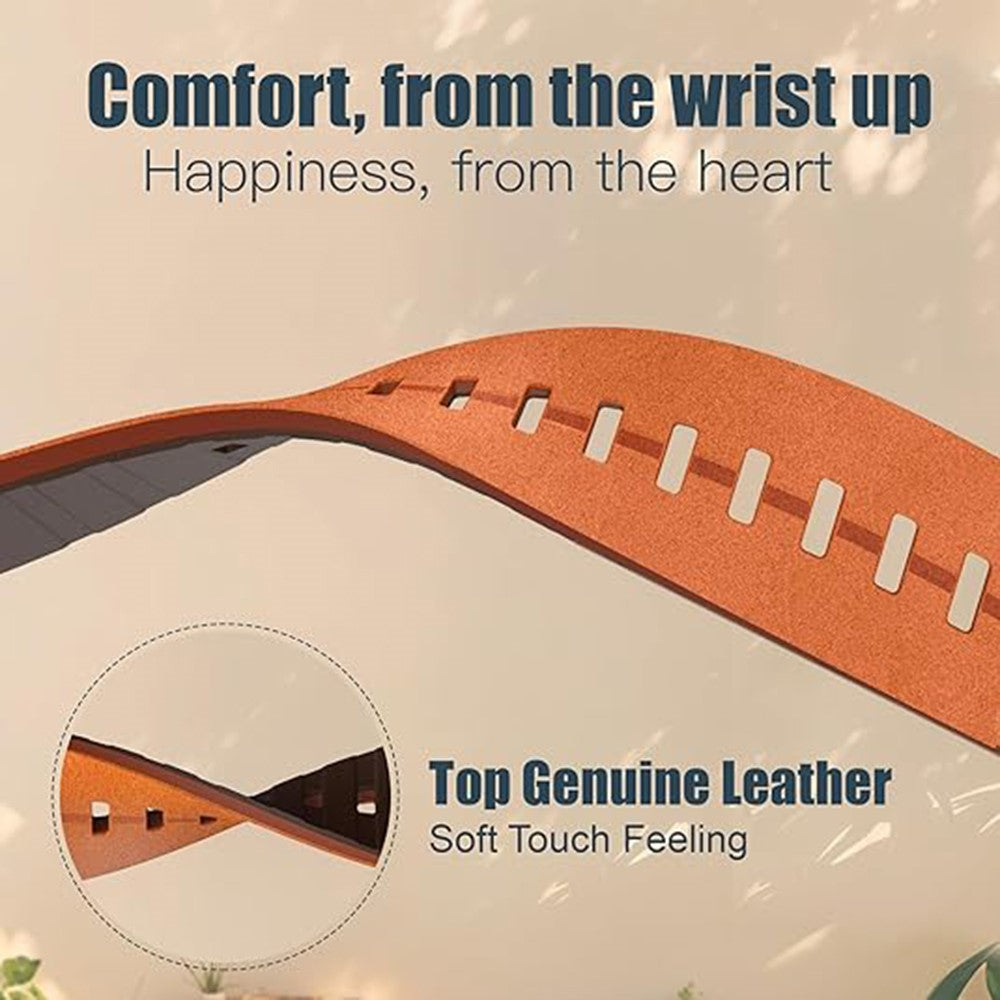 Superb Garmin Smartwatch Genuine Leather Universel Strap - Brown#serie_2