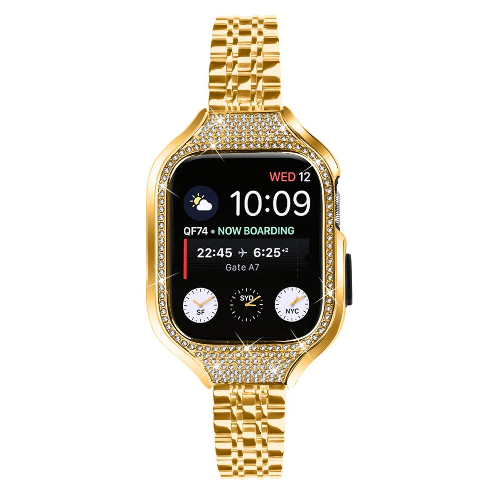 Super Sweet Apple Smartwatch Rhinestone Universel Strap - Gold#serie_3