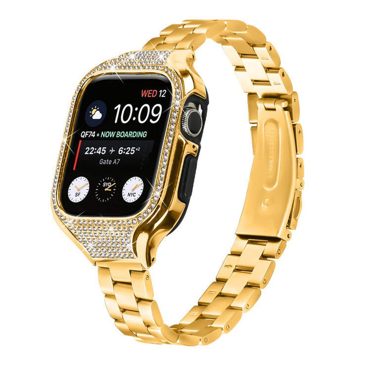 Mega Neat Apple Smartwatch Rhinestone Universel Strap - Gold#serie_3