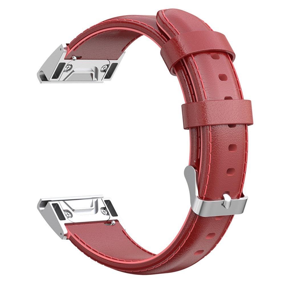 Great Garmin Smartwatch Genuine Leather Universel Strap - Red#serie_4