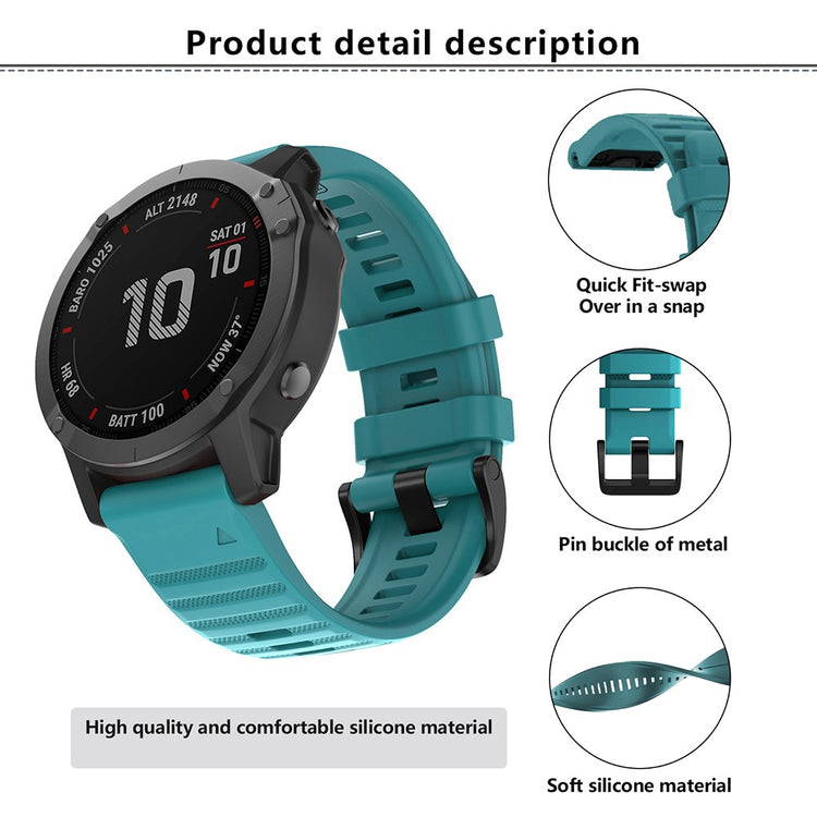 Really Beautiful Garmin Smartwatch Silicone Universel Strap - Blue#serie_3