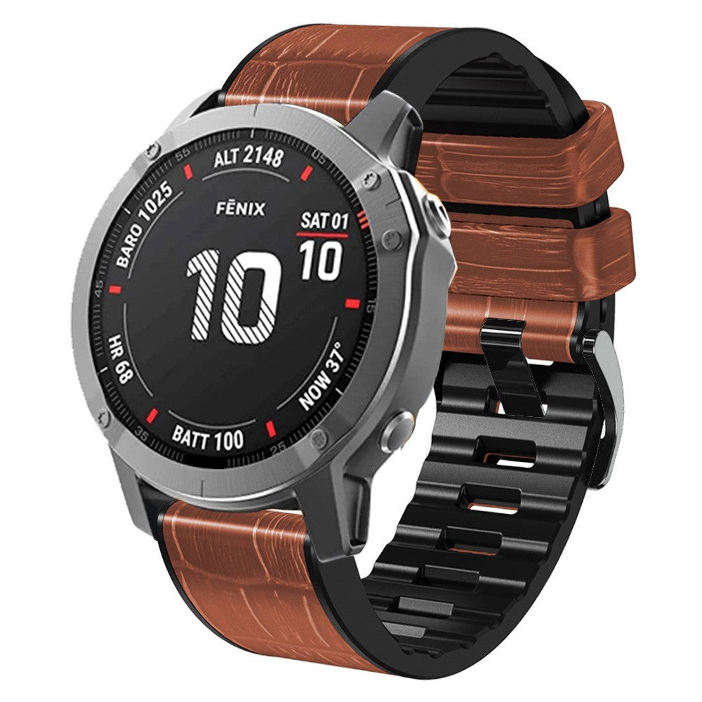 Super Cool Garmin Smartwatch Silicone Universel Strap - Brown#serie_5