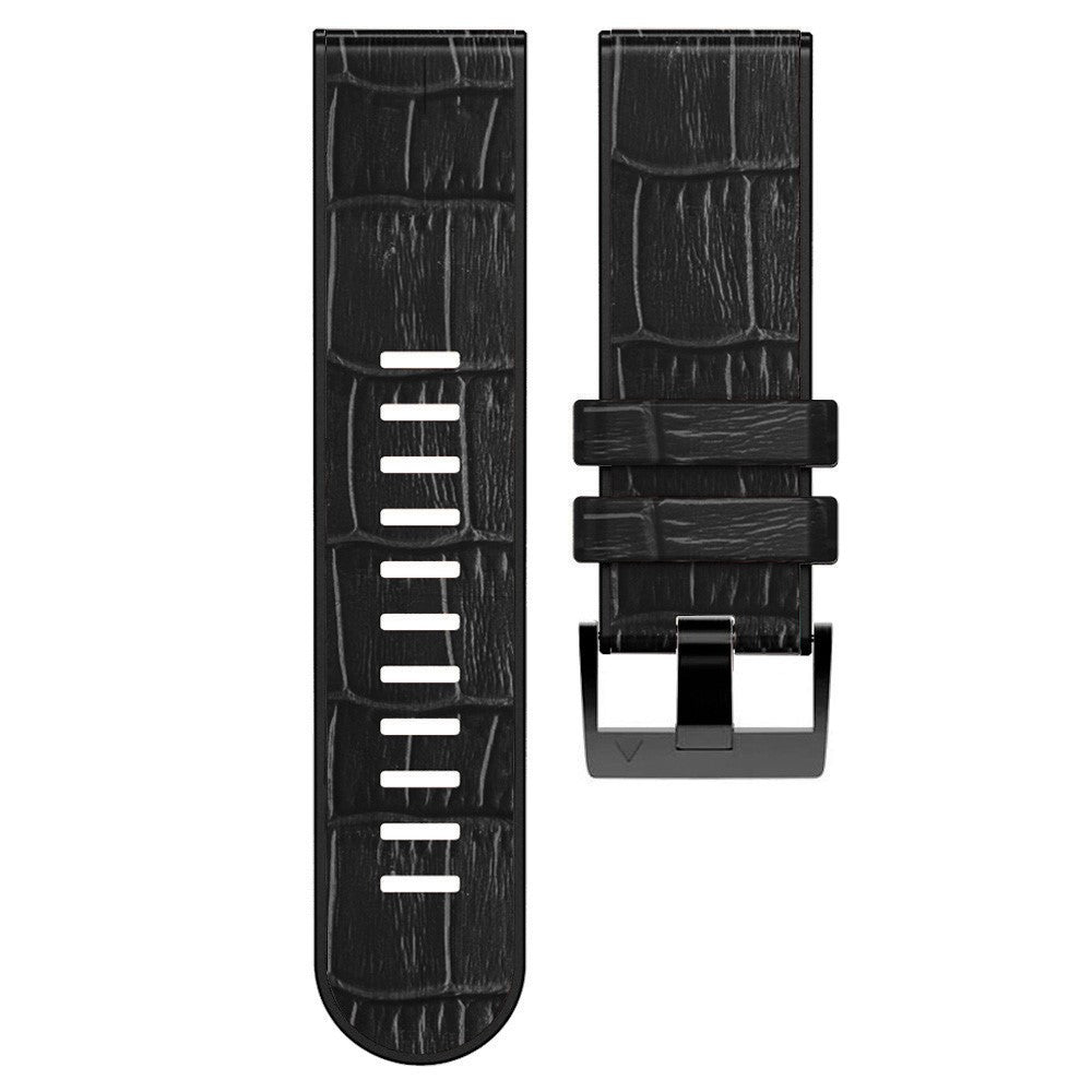 Very Stylish Garmin Smartwatch Silicone Universel Strap - Black#serie_1