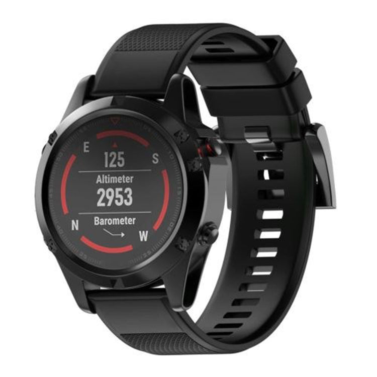 Durable Garmin Smartwatch Silicone Universel Strap - Black#serie_1