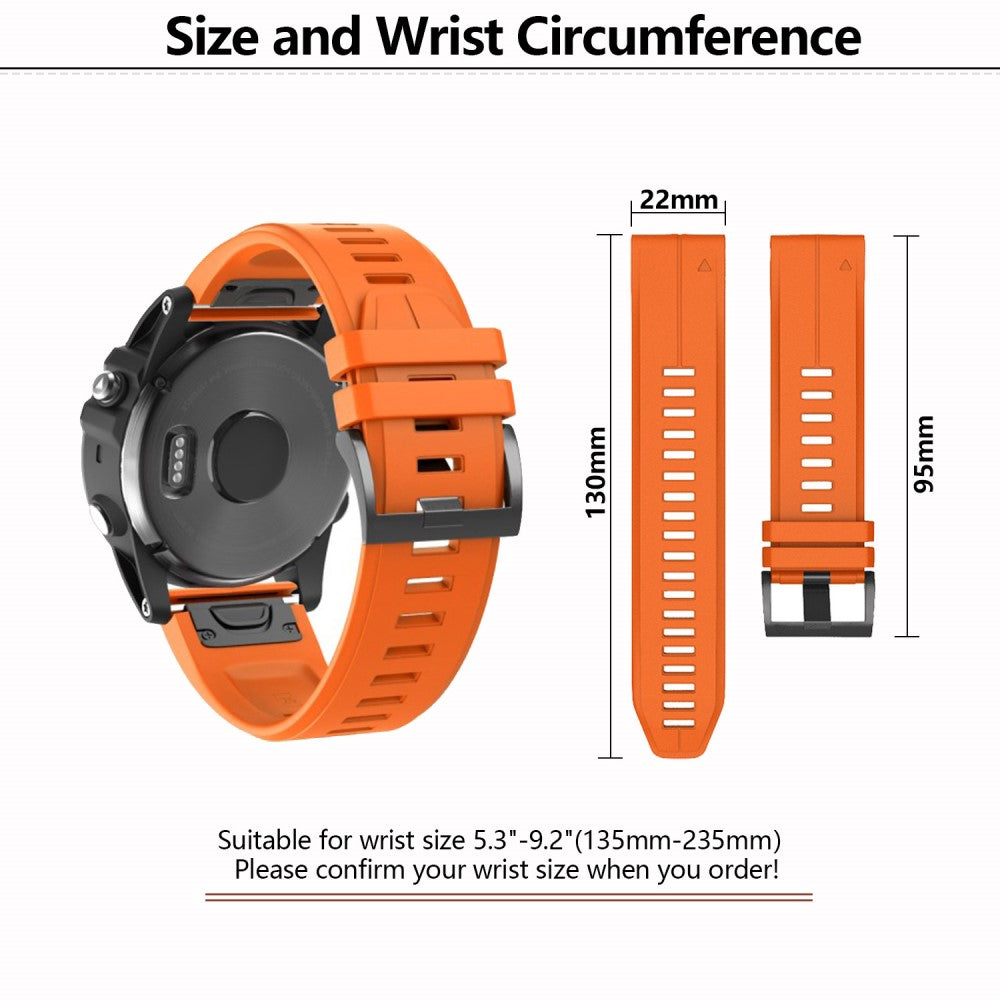 Very Beautiful Garmin Smartwatch Silicone Universel Strap - Orange#serie_5