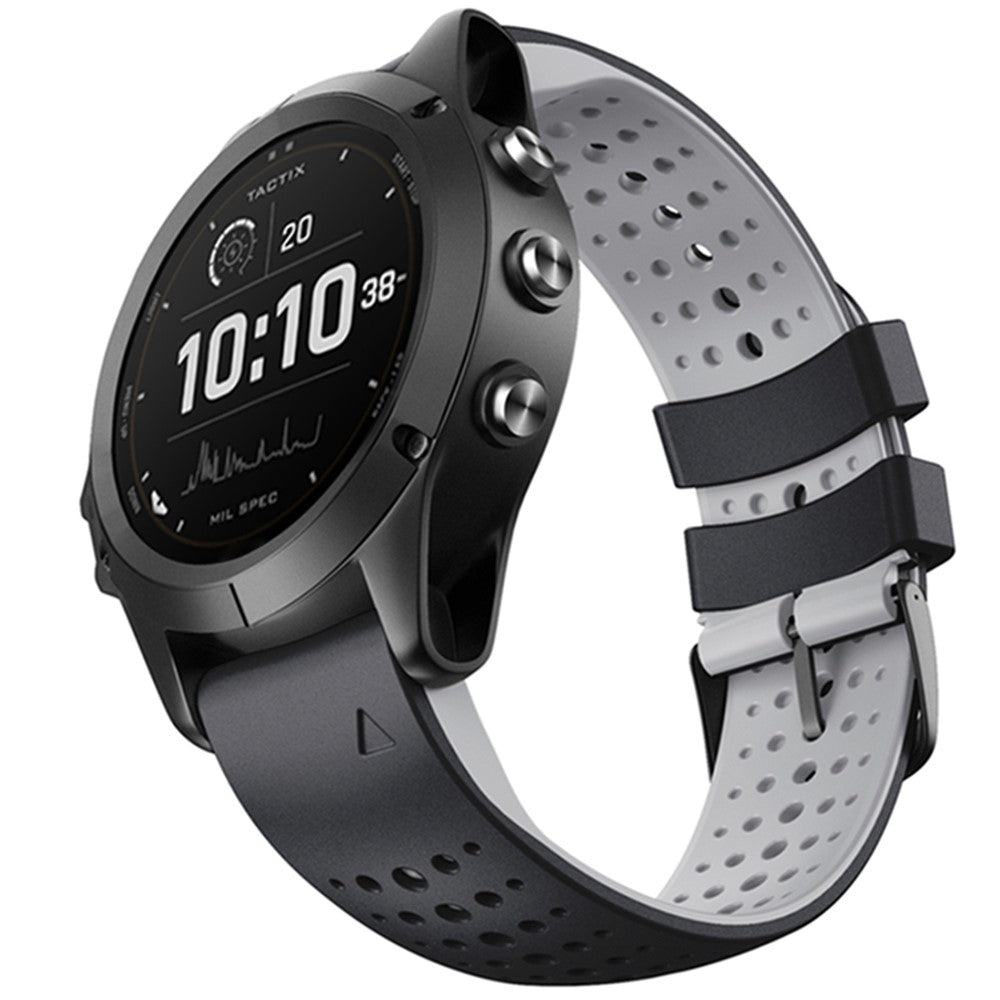 Absolutely Good Garmin Smartwatch Silicone Universel Strap - Silver#serie_3