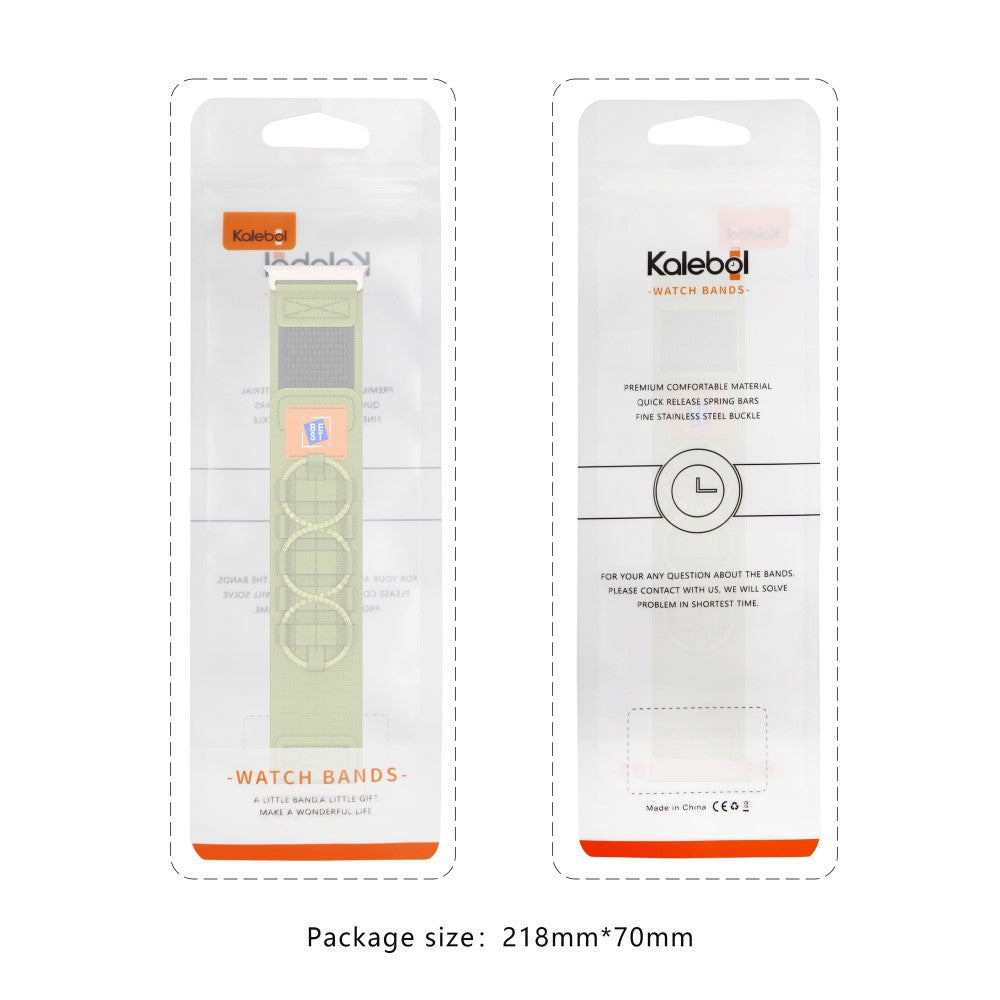 KALEBOL KLB-MSTNL-001 For Apple Watch Ultra 2 Ultra 49mm/9 8 7 45mm/6 5 4 SE (2023) SE (2022) SE 44mm/3 2 1 42mm Nylon Watch Strap - Black#serie_3