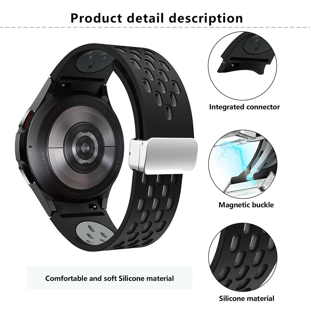 Mega Tough Samsung Smartwatch Silicone Universel Strap - Black#serie_13