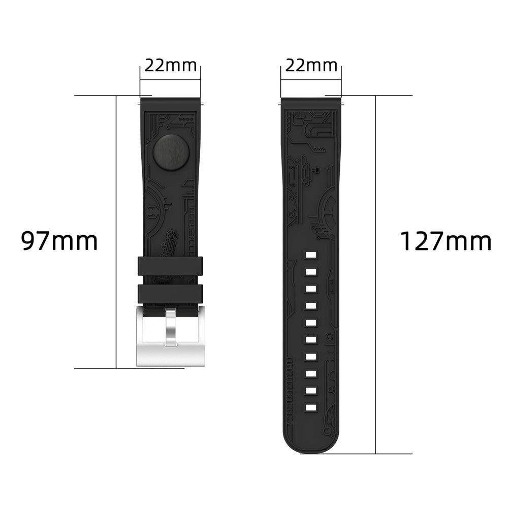 For Samsung Galaxy Watch3 45mm / Huawei Watch 4 / Garmin Venu 3 Universal 22mm Watch Band Silicone Watch Strap - Wine Red#serie_6