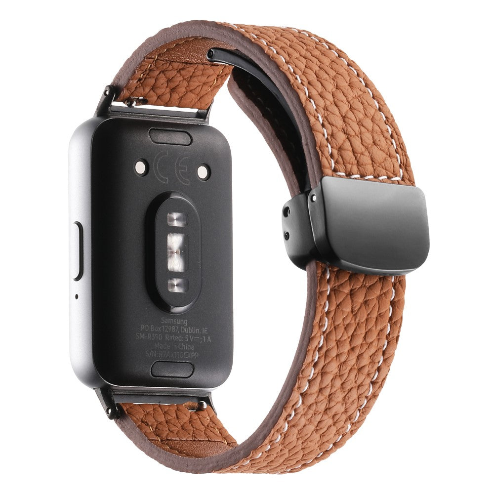 Mega Pleasant Samsung Galaxy Fit 3 Genuine Leather Strap - Brown#serie_6