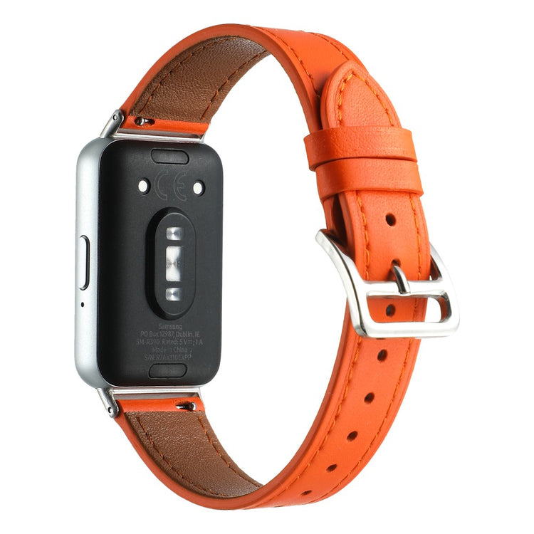 Very Elegant Samsung Galaxy Fit 3 Genuine Leather Strap - Orange#serie_9