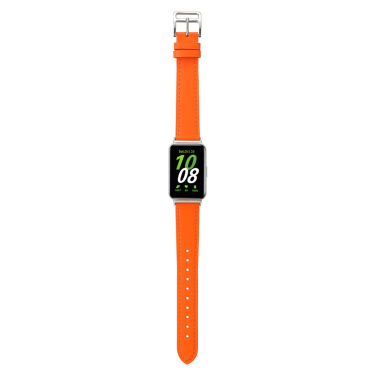 Super Strong Samsung Galaxy Fit 3 Genuine Leather Strap - Orange#serie_9