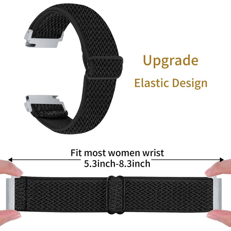 For Gabb Watch 3 Woven Elastic Replacement Strap Adjustable Wrist Band - Black#serie_1