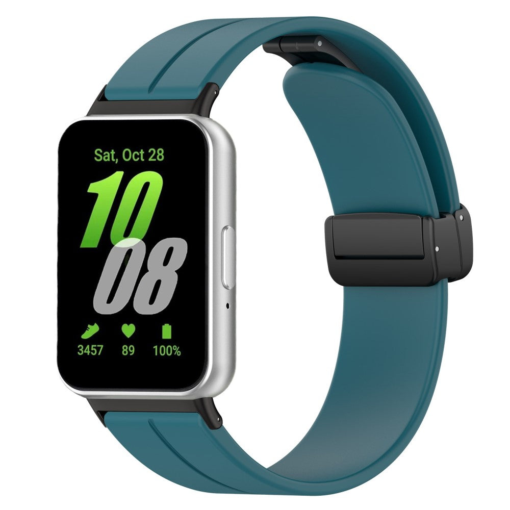 Super Comfortable Samsung Galaxy Fit 3 Silicone Strap - Green#serie_3